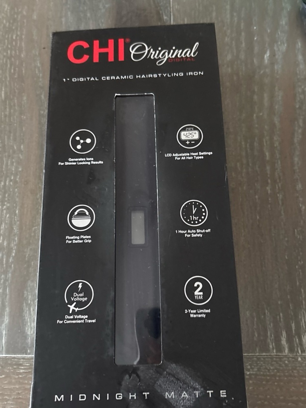 CHI Original Midnight Matte Digital Ceramic Hairstyling Iron - Black